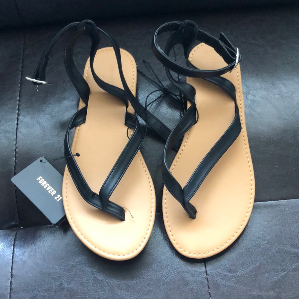 Black Sandals size 7
